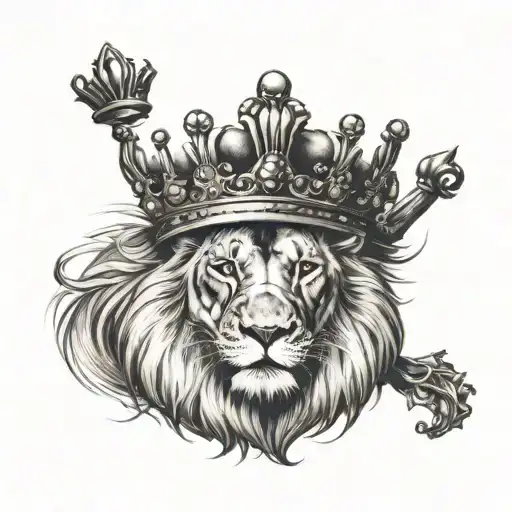 Lion Wearing A Crown