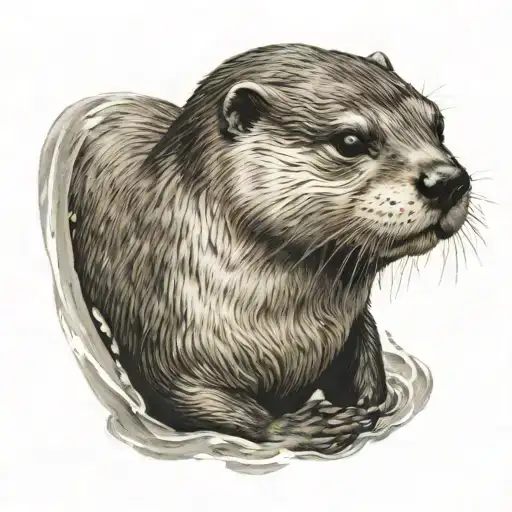 Otter With Background