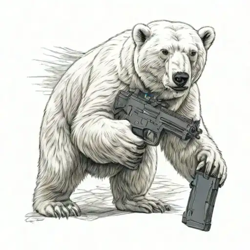 Polar Bear With A Gun