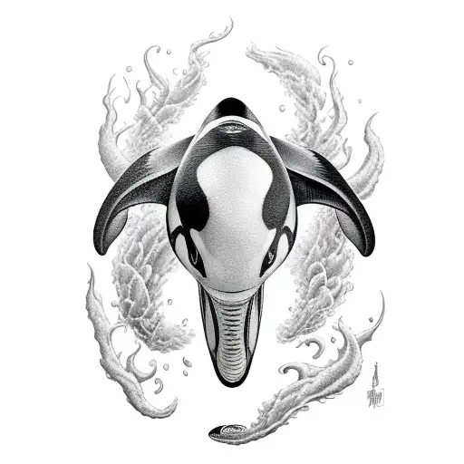 Orca Black White In Fires