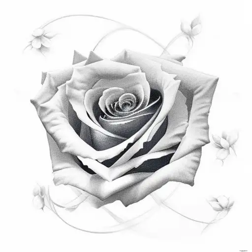 The Name Rose Spelled Out With Rose Design