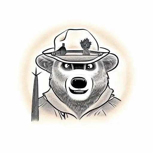 Smokey The Bear With Sunglasses