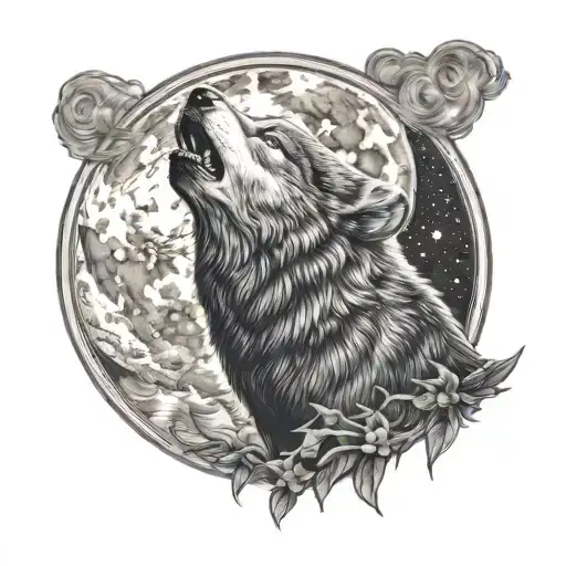 Wolf Howling At The Moon