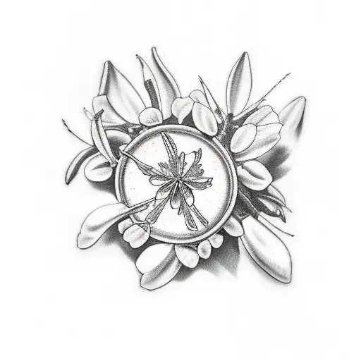 Honeysuckle With Christian Cross