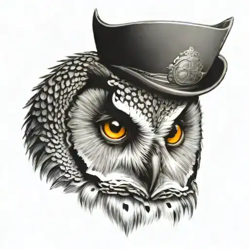 Owl With A Turned Head