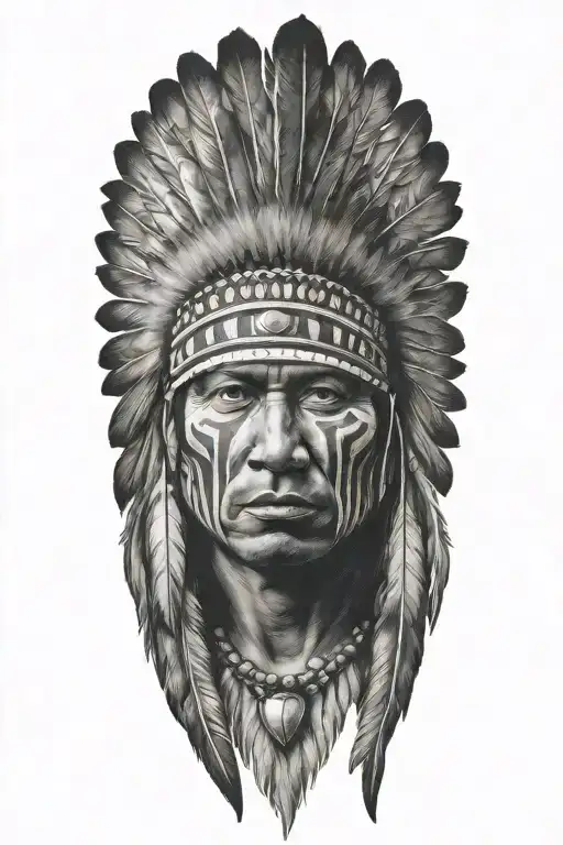 Crow Indian Warrior Face Stripes