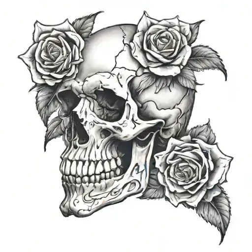 Skull And Roses Neck