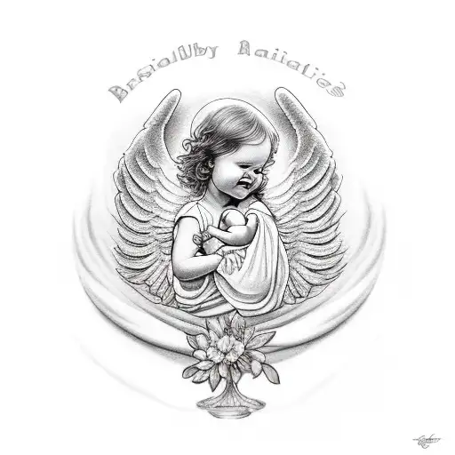 Baby Holding Baby Angel