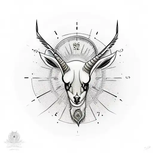 Clock With Arabian Oryx