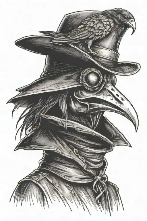 Plague Doctor With Raven