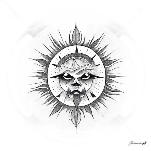 Mountain With Sun Behind It