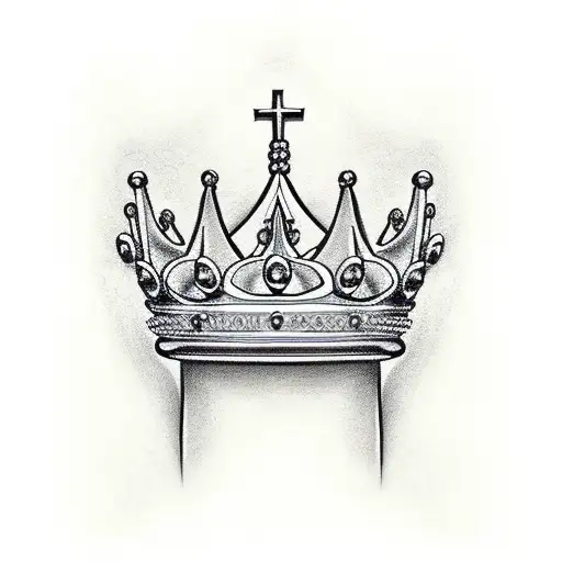 Prayer Hands With A Crown