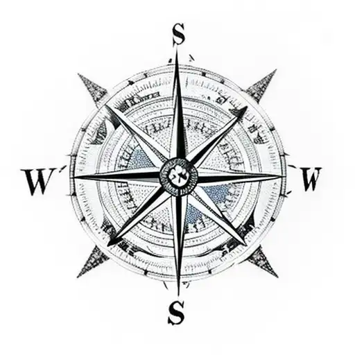 A Compass Rose Symbolizing A Strong Sense Of Direction And Unwavering Determination