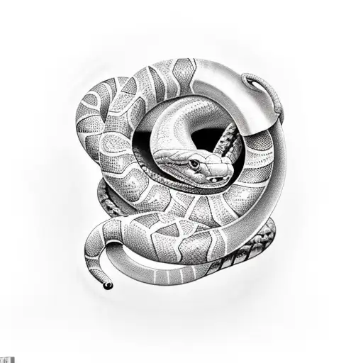 A Coffee Cup With A Snake Wrapped Around It