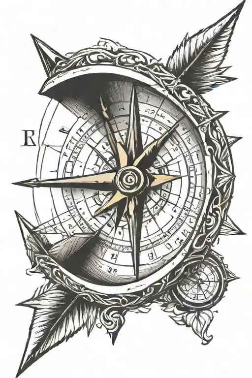 Arrow With Compass