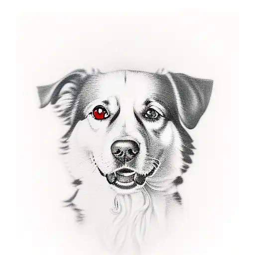 A Realistic Portrait Of A Dog Playing A Piano