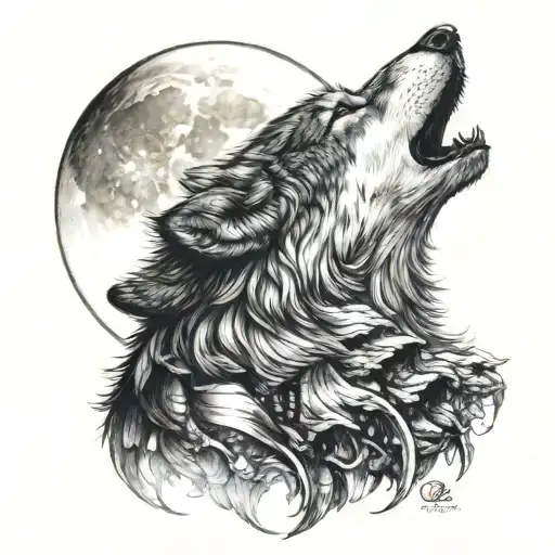 Aphla Wolf Howling At The Moon