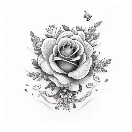 Rose Larkspur Aster Hummingbird