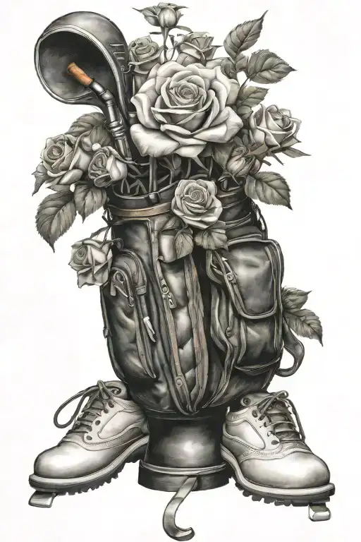 Golf Bag Filled With Roses