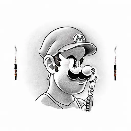 Mario Smoking A Joint
