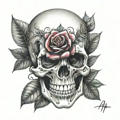 Skull And Rose