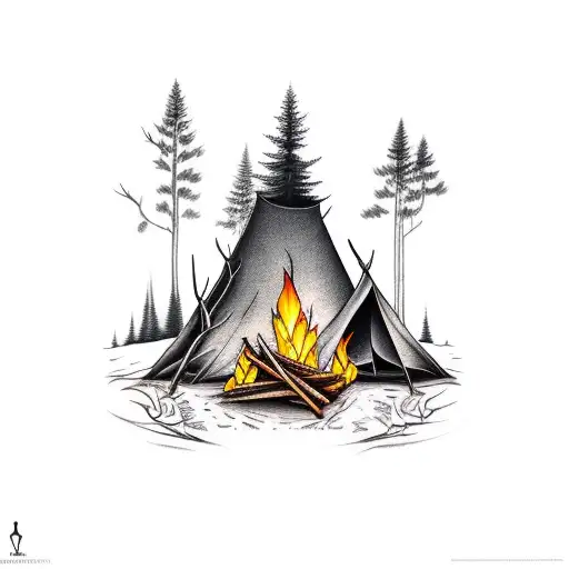 Forest And Campfire