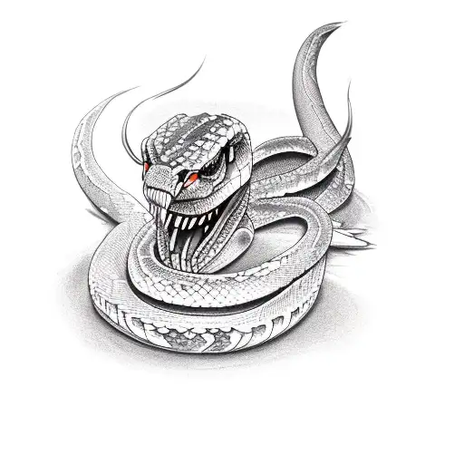 Angry Python With Fire