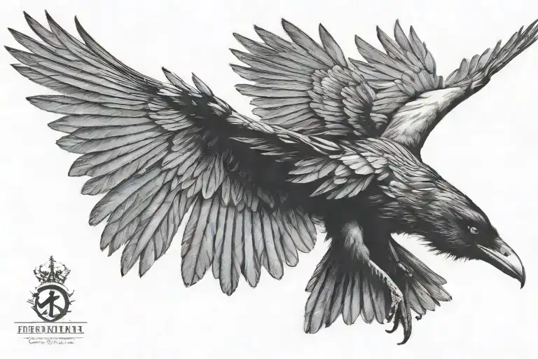 Raven Flying