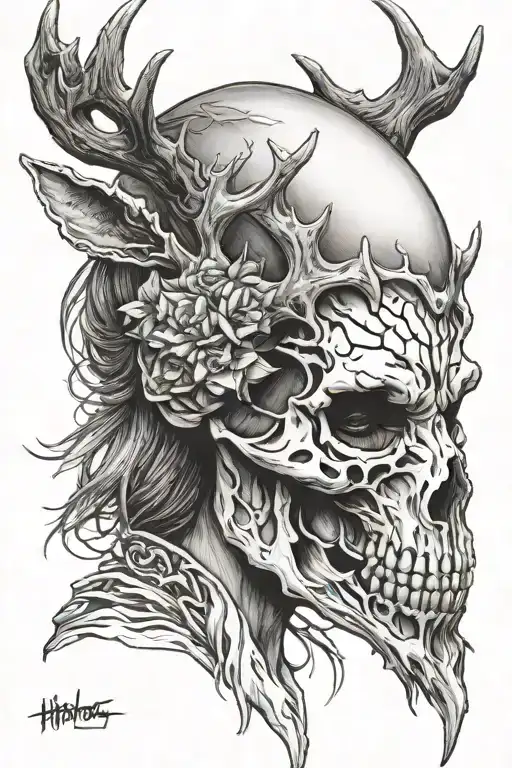 Deer Skull Mask Woman