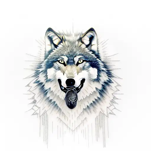 Wolf With Gun In Mouth
