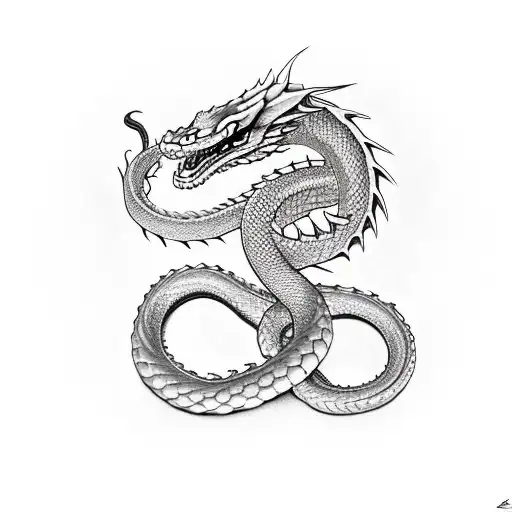 Snake With Dragon Sword