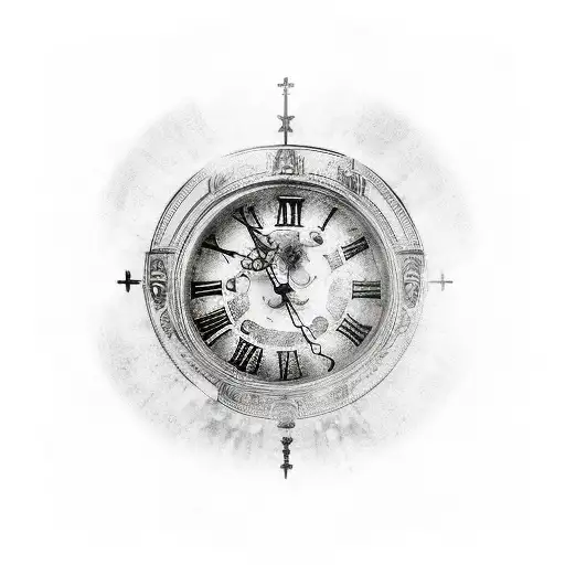 Clocks With Roman Numerals And Saint Logo