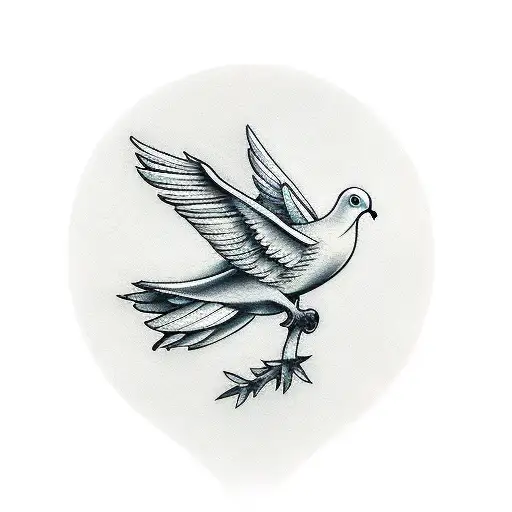 Dove In Graveyard Inner Bicep