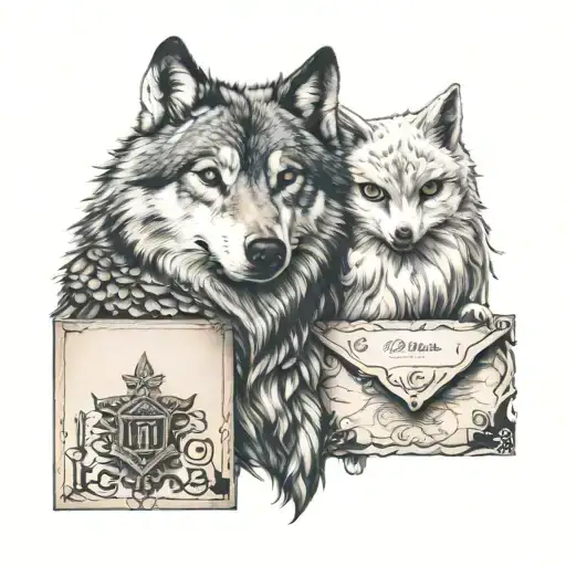Wolf And Hedwig With Envelope