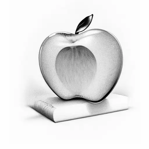 Apple With Crown And Text Maru