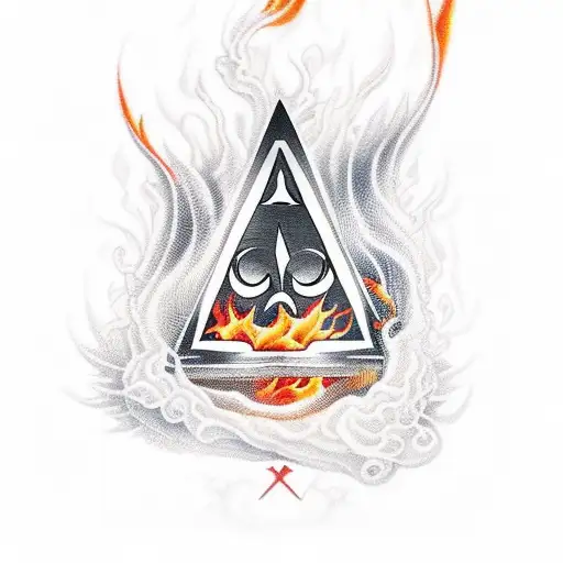 Aces Of Spades With Fire And Waves