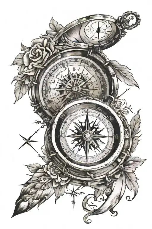 Compass Emphasizing West