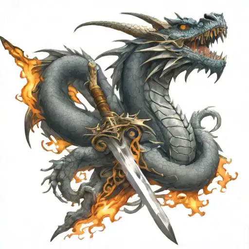 Dragon Breathing Fire Sword