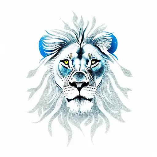 A Realistic Lion Playing The Saxophone Against A Tribal Background