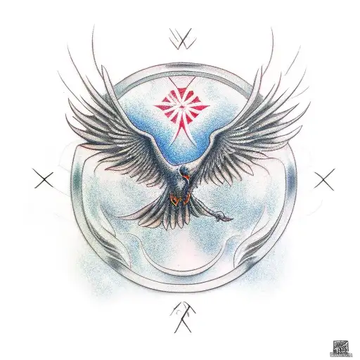 Pheonix With Compass