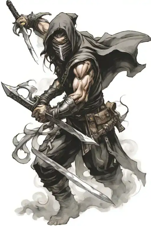 Shadow Fighter With A Sword