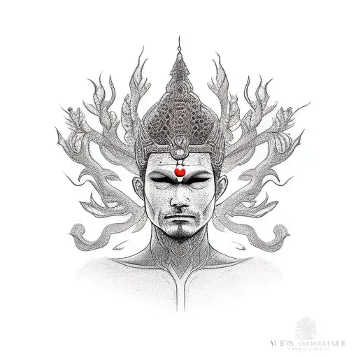 Warrior Meditating Under Tree