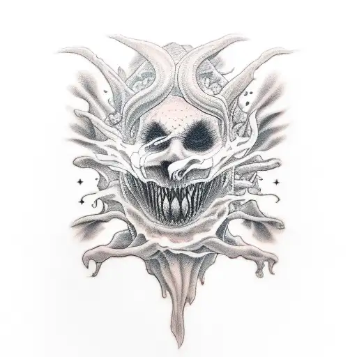 A Child Sitting With A Demon Whispering In His Ear