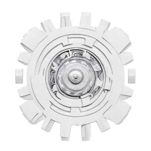 A 3D Illusion Of A Mechanical Gear Embedded In The Skin