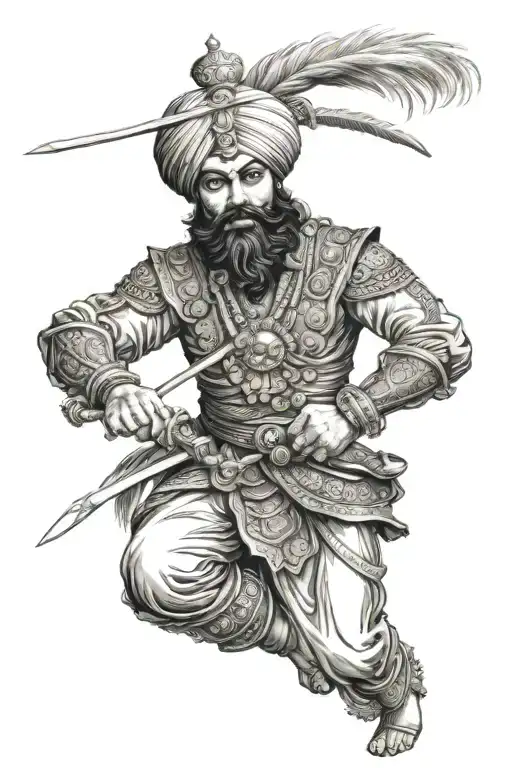 Sikh Warrior Battling