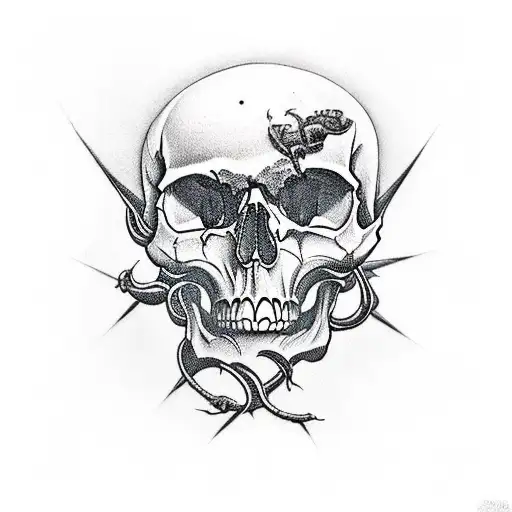 Skull Death Bones Sky Hell Sacrifice