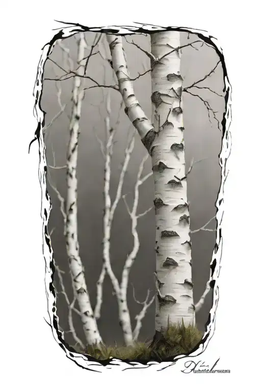 Birch Tree Growing