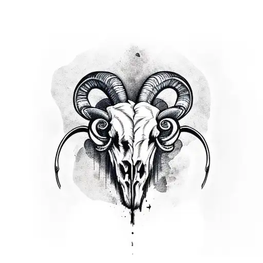 Ram Skull With Background