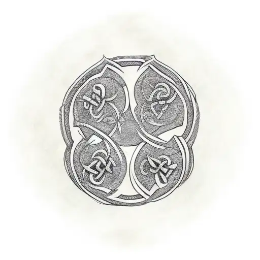 Old School Map Of Wales With Celtic Symbols