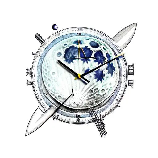 Moon Clock Arm Sleeve